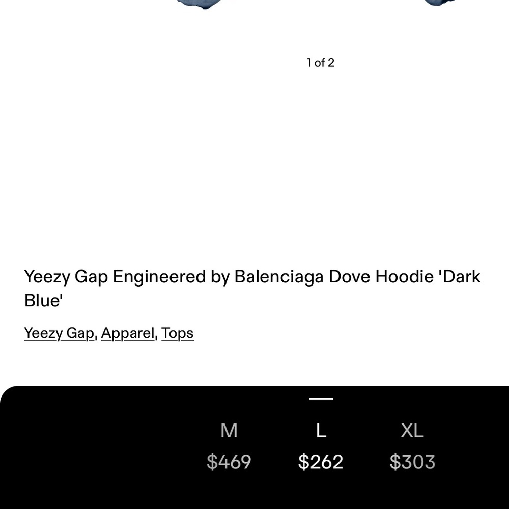 Yeezy/Gap “Dove” Hoodie, NWT. Originally priced at $600.00. - Picture 3 of 4